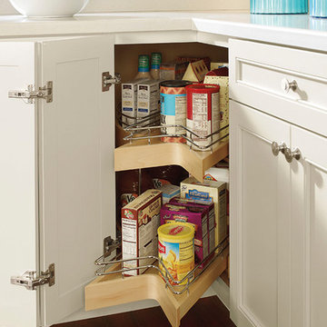 Schrock Cabinets: Lazy Susan Cabinet with Pull-out