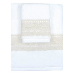 Mayenne Maison - Mediterranean Crochet Edge Towel Set - Bath Towels