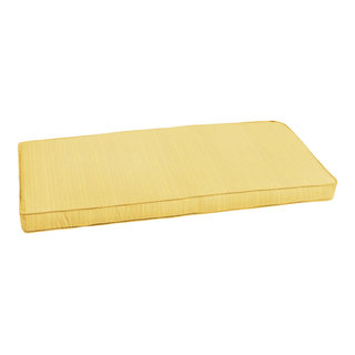 Sunbrella Textured Yellow Indoor/Outdoor Bench Cushion, 48x19