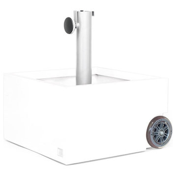 XXD's (#O-810) Zinc Plated White Powercoated Planter & Umbrella Stand