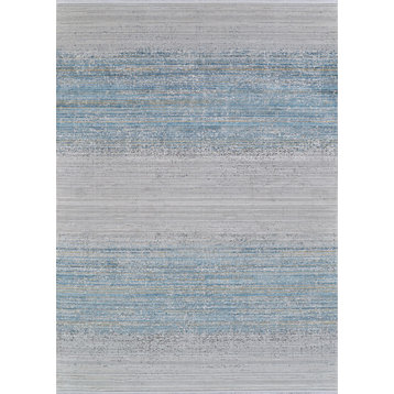 Couristan Siena Ombre Blue-Gold-Ivory Rug 6'6"x9'6"