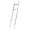 4 Step Rustic White Wood Ladder Shelf