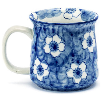Blue Inked Cherry Blossom Mug