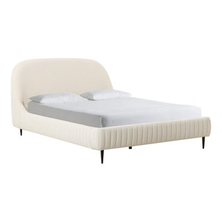 TOV Furniture Denise Cream Boucle Bed in Queen