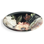 Kohler - Kohler Dutchmaster Blush Floral Round Vessel Bathroom Sink - The Dutchmaster collection captures the movement and lush beauty of flowers, bringing bold artistic photography to the bathroom sink. Kohler collaborated with "florography" artist Ashley Woodson Bailey to create this exquisite floral composition. Inspired by Dutch master paintings of the 17th century, the glorious pattern is abloom with peonies, dahlias, ranunculus, and hydrangea, dramatically lit on a dark backdrop in the style of chiaroscuro painting. Rendered on the graceful contours of the Carillon vessel sink, Dutchmaster stands as a bold statement piece in the bath.