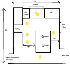 Need some quick help on recessed light placement in kitchen | Houzz Forum
