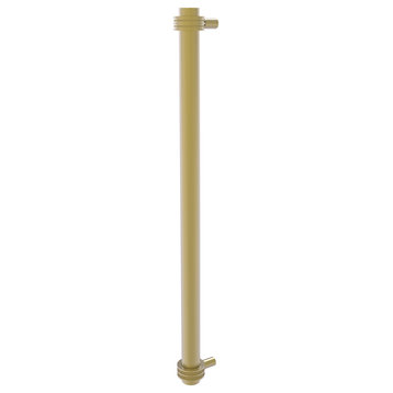18" Refrigerator Pull With Dotted Accents, Satin Brass