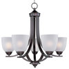 Axis 5-Light Chandelier, Oil Rubbed Bronze, Frosted