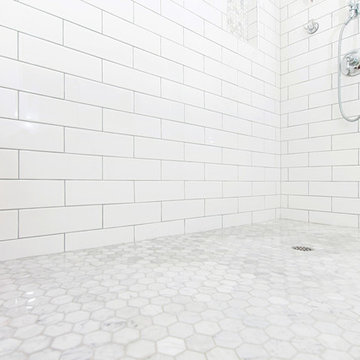 Master Shower Tile Flooring in Rancho Santa Fe Bathroom Remodel