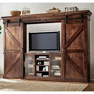 Rustic, Industrial Living Room