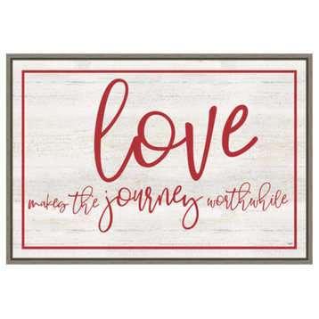 Valentines Sentiment Journey by Tara Reed Framed Canvas Wall Art