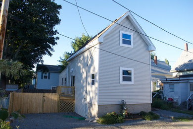 Inspiration for a transitional exterior home remodel in Boston