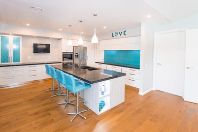 Blue Splashback Kitchen
