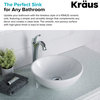 Kraus KCV-341 Elavo 13-27/40" Vitreous China Vessel Bathroom Sink - White