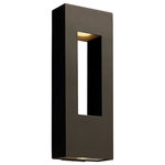 Hinkley - Hinkley Atlantis 1649-Led Large Wall Mount Lantern, Bronze - Atlantis features a minimalist design for the ultimate, urban sophistication. Constructed of solid aluminum and Dark Sky compliant, Atlantis provides a chic solution to eco-conscious homeowners.