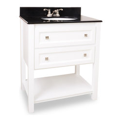 Adler White Vanity With Top and Bowl 32 Inch - Bathroom Vanities And Sink Consoles