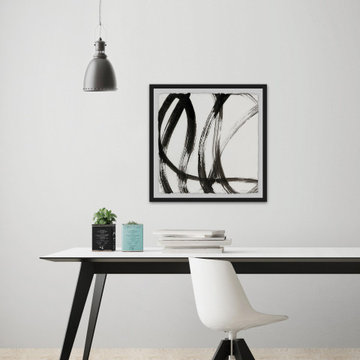 "Linear Expression III" Framed Painting Print