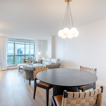 Open Concept Dining and Living Space – Woodcroft Capilano Condo Renovation, Nort