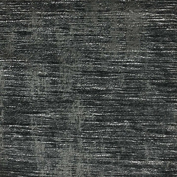Saunders Modern Chenille Upholstery Fabric, Charcoal