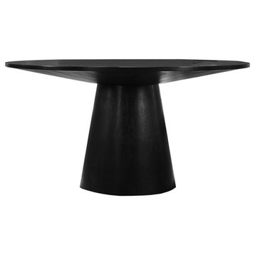 Terra Ebony Black Round Dining Table