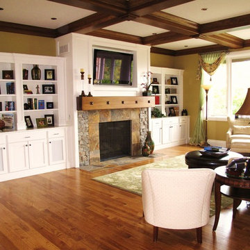 Craftsman Style Family and Dining Rooms