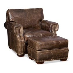 Leather Club Chairs and Ottomans - Products