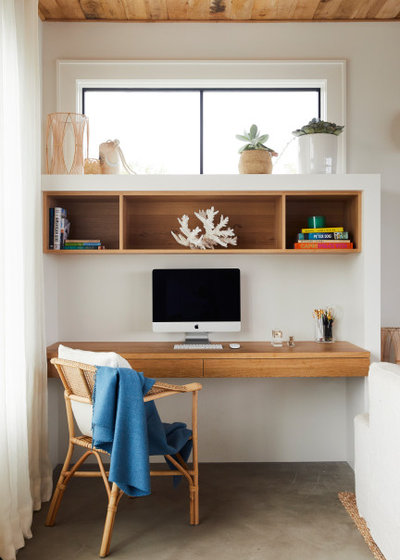 Beach Style Home Office by Jessica Gething Design