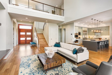 Living room - living room idea in Chicago