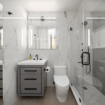 East 22nd street bathroom water damage restoration