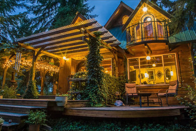 Inspiration for a rustic home design remodel in Seattle