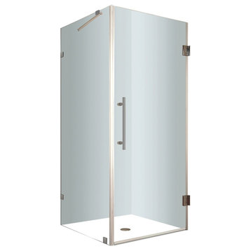 Aston Aquadica 30"x30"x72" Completely Frameless Square ShowerEnclosure Stainless