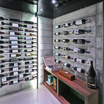 Millesime racks in the wine cellar -12-