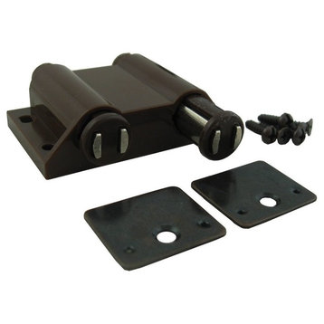 99786-Br Double Magnetic Touch Latch Brown Plastic