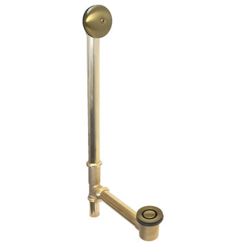 Patented Pop Down Bathtub Drain, Satin Gold Enduro P V D