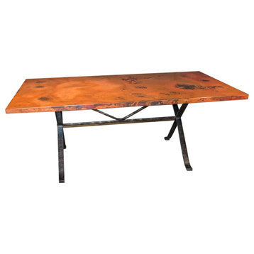 Animas Copper Top Dining Table, Small, 60"