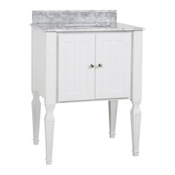 Hardware Resources - Transitional Legged Vanity Set, White - Bathroom Vanities And Sink Consoles