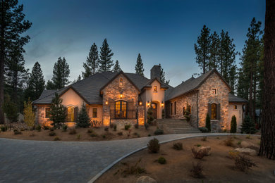 Rustic exterior home idea in Other
