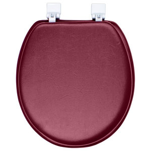 White Soft Padded Cushion Toilet Seat Round Standard Size New Solid Color