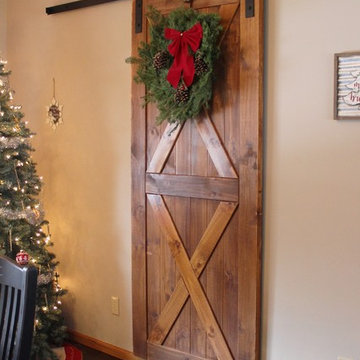 Rural Kewanee Kitchen Remodel With Rustic Beech Cabinets and White Sand Granite