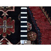 Navy Blue New Persian Mazlagan Pure Wool Hand Knotted Oriental Rug, 4'6" x 6'6"