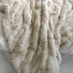 Faux Mink Fur Throw Pearl - Throws