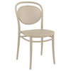 Marcel Resin Outdoor Chair Taupe, Set of 2