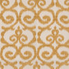 Citron Gold Global Ethnic Scrollwork Damask Wovens Chenille Upholstery Fabric