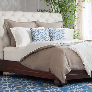 Hampton Bed- White Leather