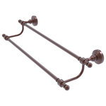 Allied Brass - Retro Wave 18" Double Towel Bar, Antique Copper - Add a stylish touch to your bathroom decor with this finely crafted double towel bar. This elegant bathroom accessory is created from the finest solid brass materials. High quality lifetime designer finishes are hand polished to perfection.