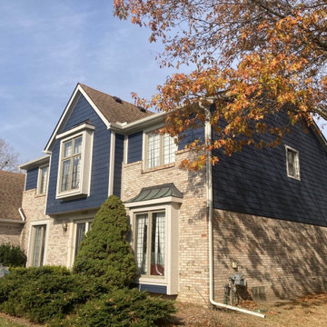 Exterior Upgrade with James Hardie Fiber Cement Soffit and Lap Siding