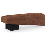 Meridian Furniture - Alora Upholstered Bench, Cognac, Black Finish - Indulge in the allure of the Cognac Fabric Alora Bench by Meridian Furniture. Its captivating design and luxurious Cognac Fabric elevate any space with effortless elegance. Crafted with precision and durability in mind, this stunning piece becomes the focal point of gatherings, fostering moments of connection and warmth. Embrace sophistication and style with the Alora Bench, a testament to exquisite taste and timeless beauty.