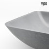 VIGO 18.125 in. L x 13 in. W Rectangular Bathroom Vessel Sink