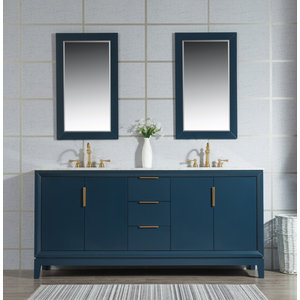 72 Monarch Blue Double Sink Bathroom, 72 Inch Vanity Top Double Sink Blue