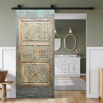 Bold & Moody Farmhouse Vibes: Antique Armoires and Rustic Charm
